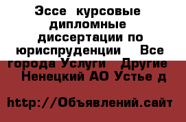 Эссе, курсовые, дипломные, диссертации по юриспруденции! - Все города Услуги » Другие   . Ненецкий АО,Устье д.